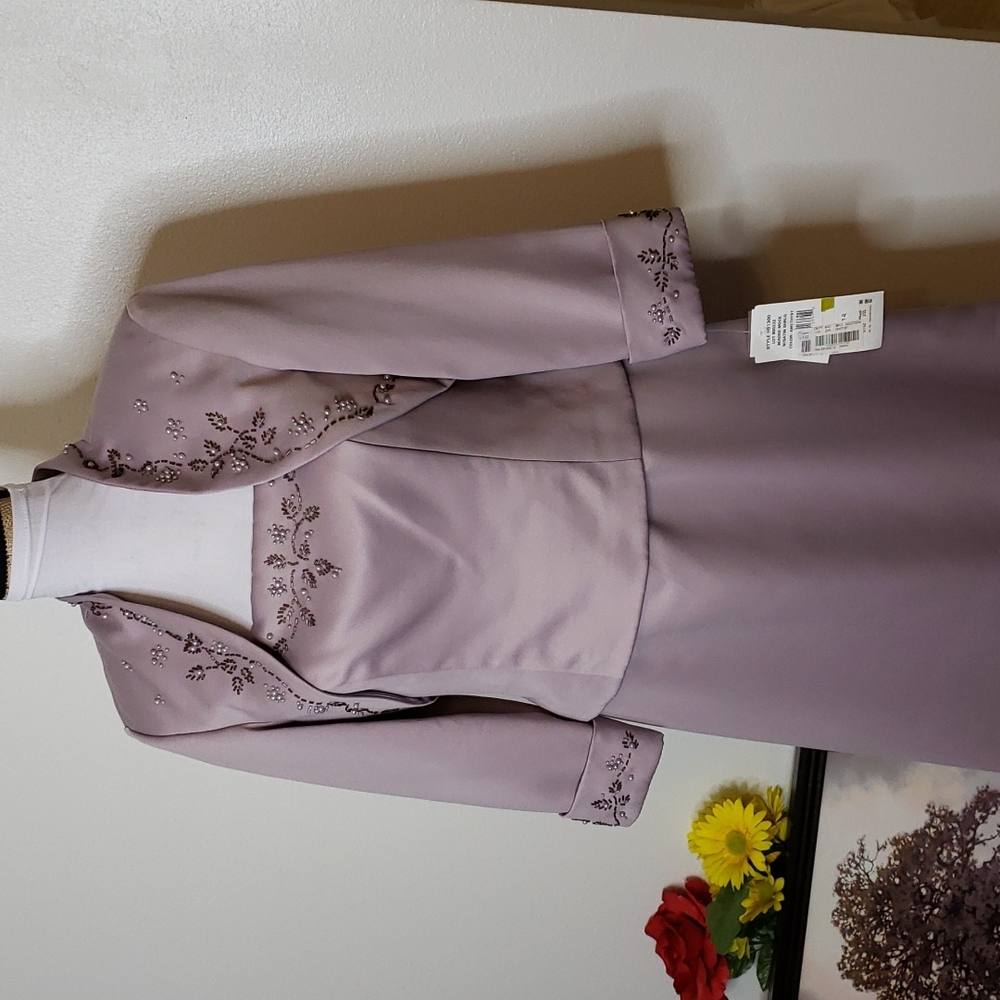 NEW Vintage J.R. Nites Caliendo 2piece Dress Shrug Beaded - Picture 7 of 15